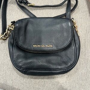 Michael Kors Black Crossbody Bag with Gold Hardware